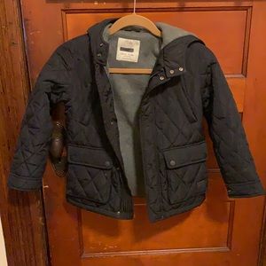 Boy’s blue fleece lined jacket with hood